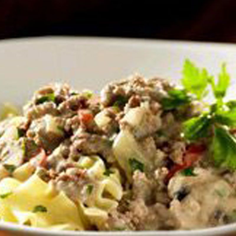 Skillet Ground Beef Stroganoff